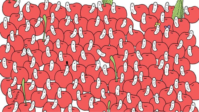 Головоломка для людей з орлиним оком: знайдіть вишню без черв'яка за 30 секунд