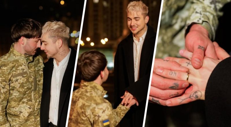 "Я сказав так": MELOVIN на Майдані заручився і поцілувався з військовим