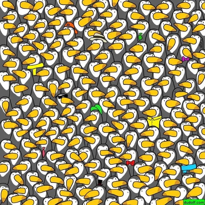 Головоломка для мегамозків: лише одиниці знайдуть пінгвіна за 30 секунд Головоломка для мегамозків: лише одиниці знайдуть пінгвіна за 30 секунд