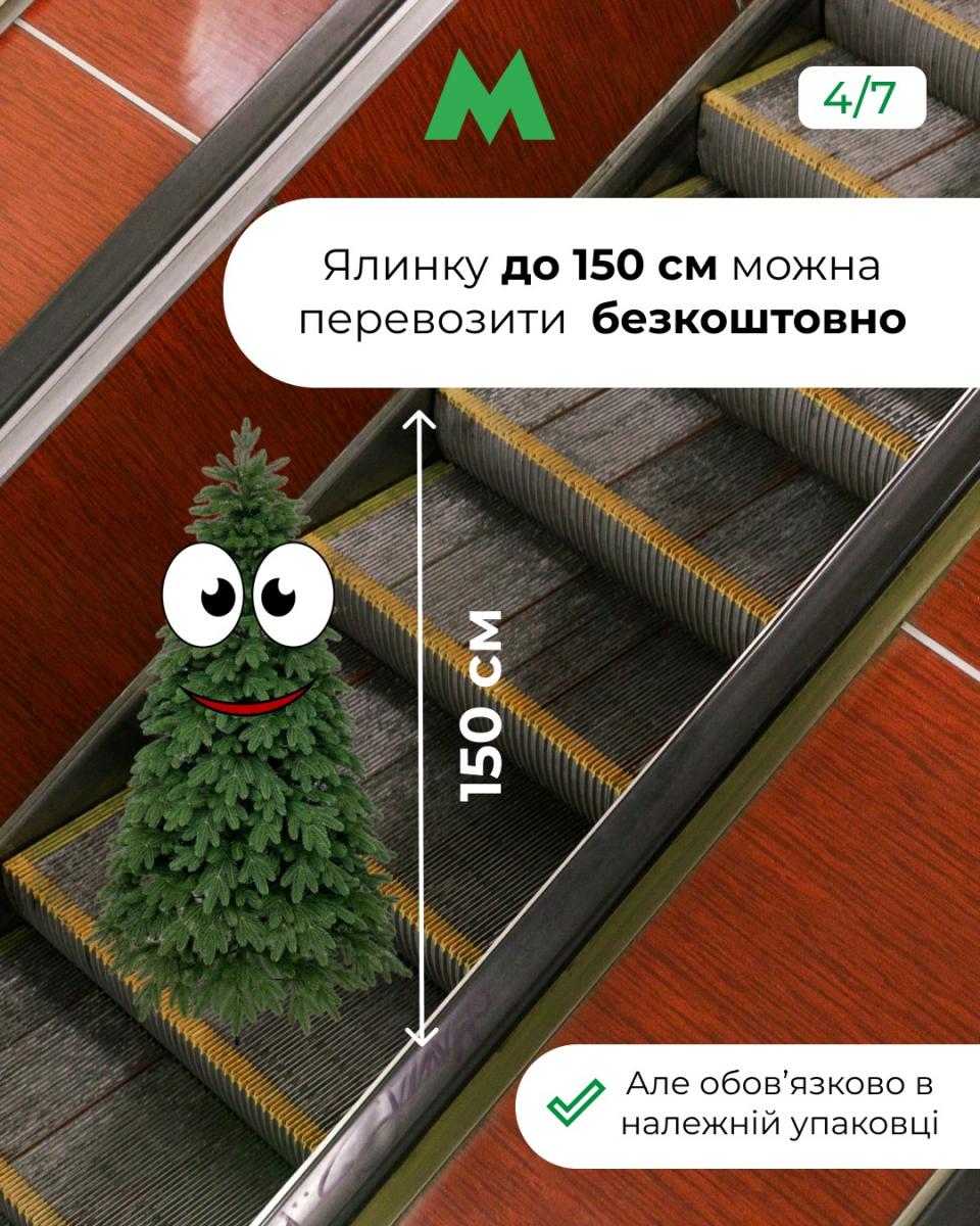 Киянам нагадали, які ялинки можна перевозити в метро Киянам нагадали, які ялинки можна перевозити в метро