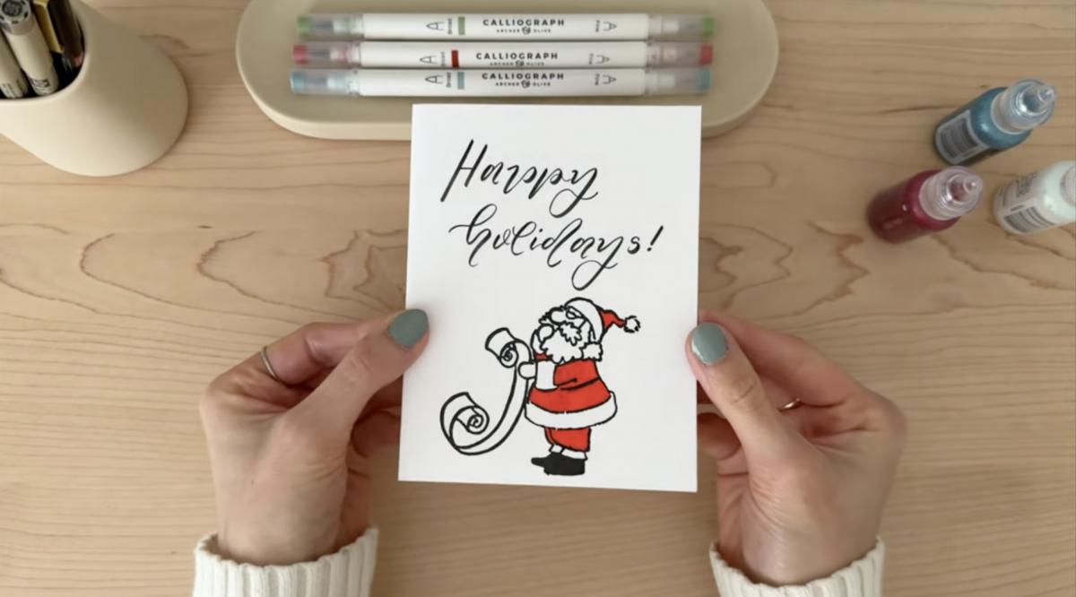 Листівка, зроблена зі штампами Листівка, зроблена зі штампами