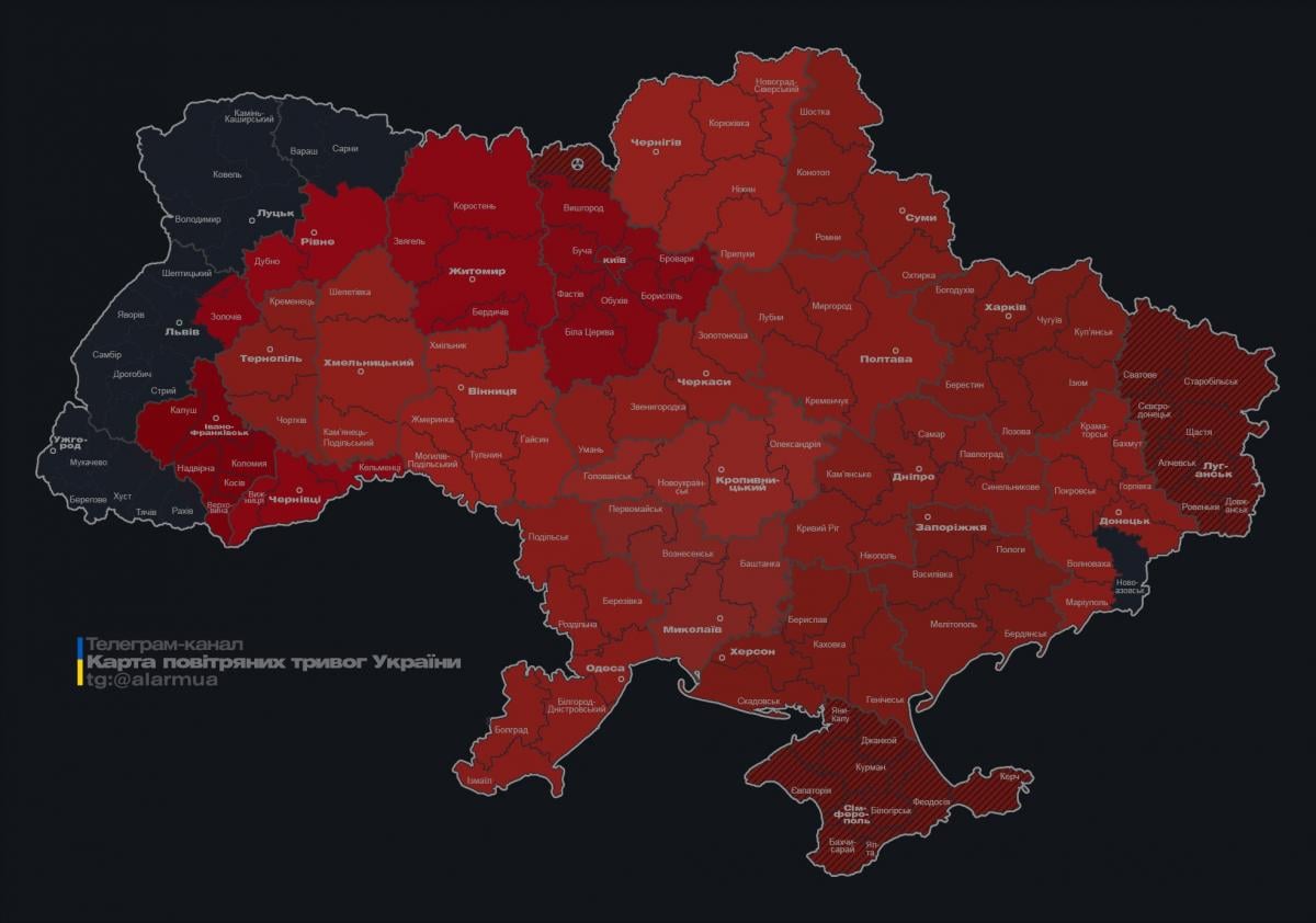 Карта тривог станом на 06:11