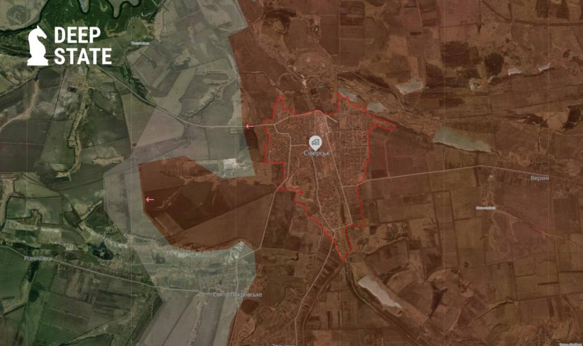 Сіверськ на карті 