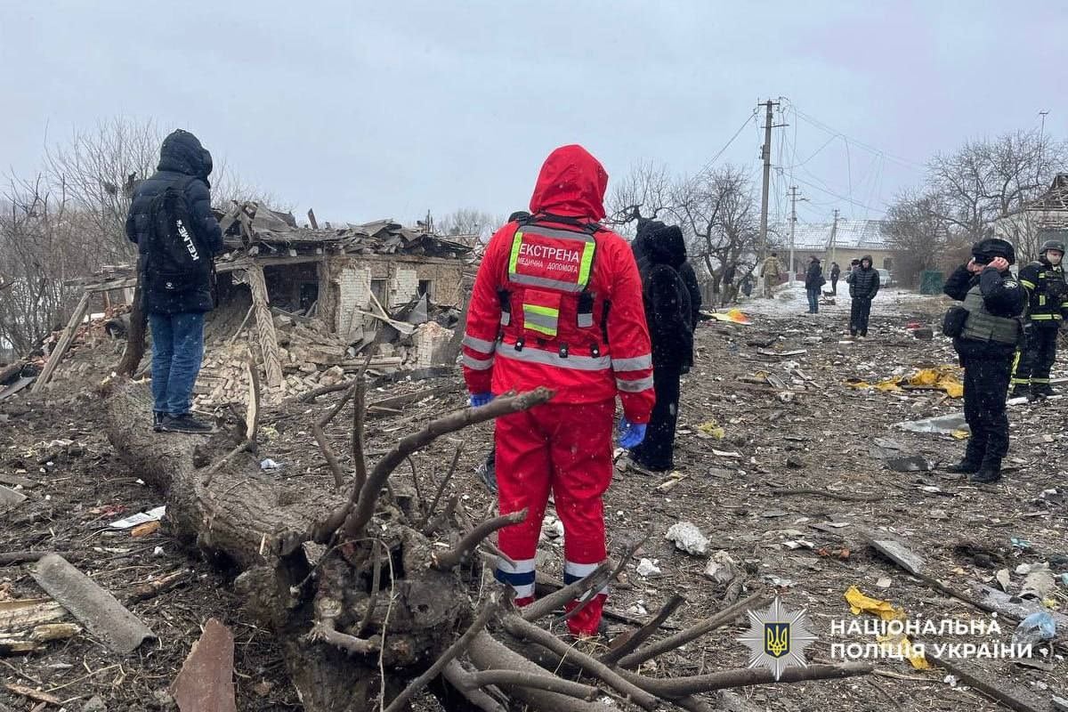 Последствия российского удара по Умани 26 декабря