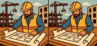 Тест на IQ: знайдіть 3 відмінності на картинці будівельника за 19 секунд