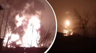 Полум'яний стовп у небі: дрони знищили нафтобазу РФ в Тамбовській області Полум'яний стовп у небі: дрони знищили нафтобазу РФ в Тамбовській області