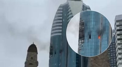 В столиці Чечні лунали вибухи: дрон влучив в хмарочос біля будівлі ФСБ