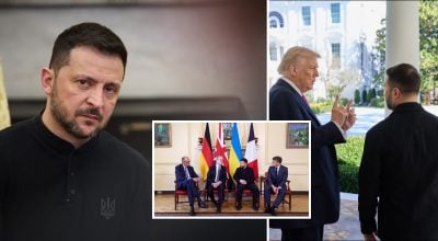 Зеленский, Трамп, лидеры Европы Зеленский, Трамп, лидеры Европы