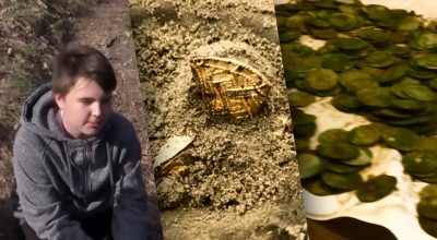 Золото и тысячи монет: дети в Украине случайно нашли настоящие казацкие сокровища