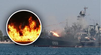 Начался пожар: Украина ударила по военному кораблю РФ в Крыму, что известно Начался пожар: Украина ударила по военному кораблю РФ в Крыму, что известно