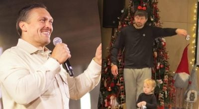 Боксер-Минни Маус: Усик умилил танцем на утреннике 1,5-летней дочери