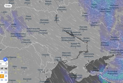 Прогноз погоди в Україні на 27 грудня / фото: ventusky Прогноз погоди в Україні на 27 грудня / фото: ventusky