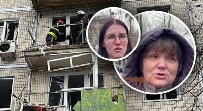 очевидцы удара по дому в Киеве