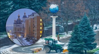 Київ засипало снігом