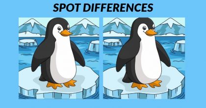 Тест на IQ: знайдіть 3 відмінності на картинці пінгвіна на льоду за 15 секунд