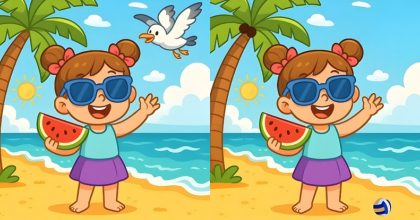 Тест на IQ: знайдіть 3 відмінності на картинці дівчини на пляжі за 10 секунд