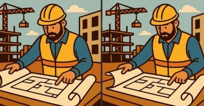 Тест на IQ: знайдіть 3 відмінності на картинці будівельника за 19 секунд
