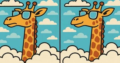 Тест на IQ: знайдіть 3 відмінності на картинці жирафа в окулярах за 23 секунди