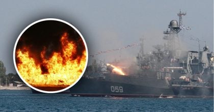 Начался пожар: Украина ударила по военному кораблю РФ в Крыму, что известно