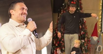 Боксер-Минни Маус: Усик умилил танцем на утреннике 1,5-летней дочери