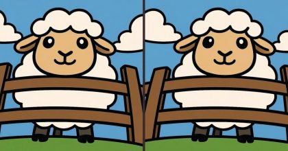 Тест на IQ: знайдіть 3 відмінності на картинці вівці біля паркану за 51 секунду