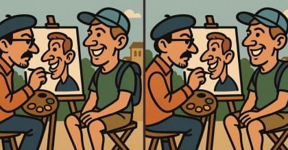 Тест на IQ: знайдіть 3 відмінності на картинці вуличного художника за 31 секунду