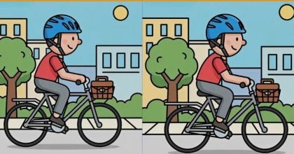 Тест на IQ: найдите 3 отличия на картинке велосипедиста за 19 секунд