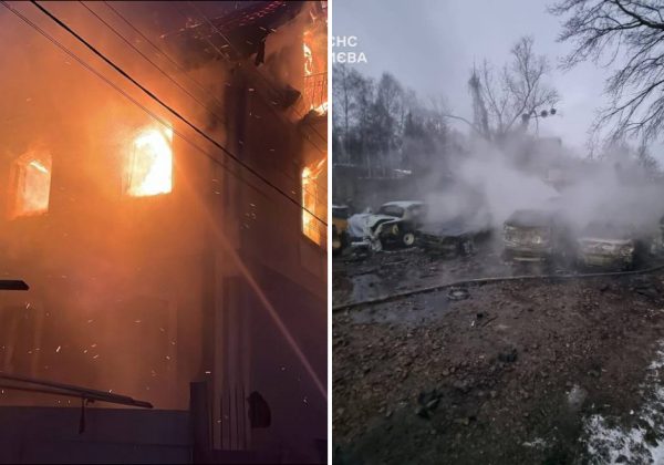 РФ усю ніч і ранок масовано атакує Київ та область: горять житлові будинки, є поранені