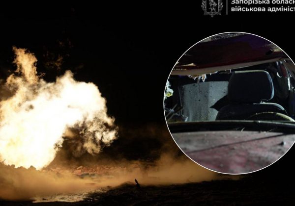 Россияне атаковали Запорожье: возник масштабный пожар, есть пострадавшая