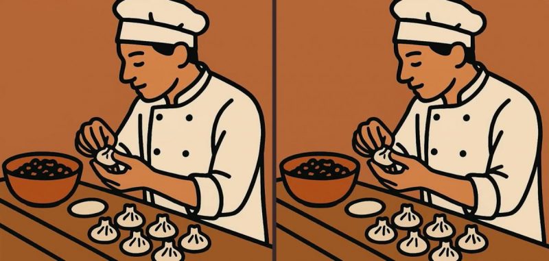 Тест на IQ: найдите 3 отличия на картинке шеф-повара за 31 секунду