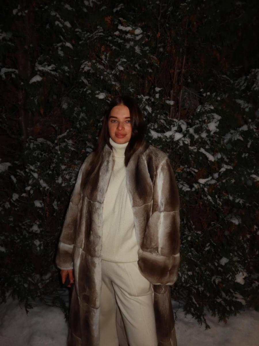 Екатерина Усик в шиншилловой шубе