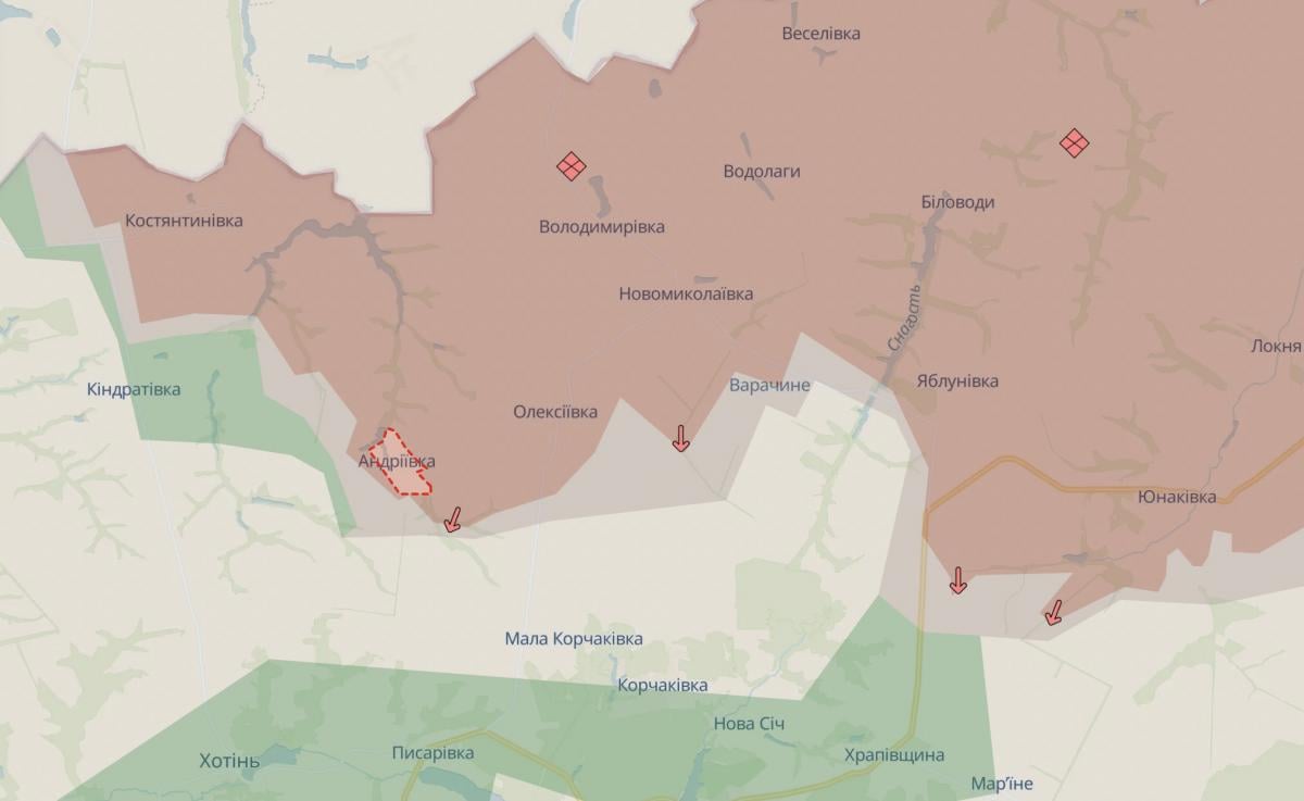 Андреевка на карте 