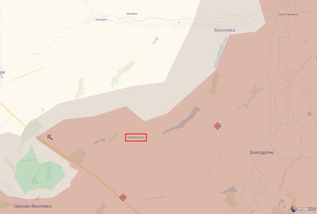 Зализнянское на карте 