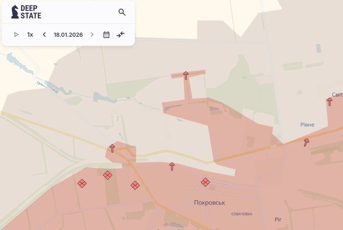 Ворог просунувся у Покровську та ще біля двох ключових міст: свіжі карти DeepState