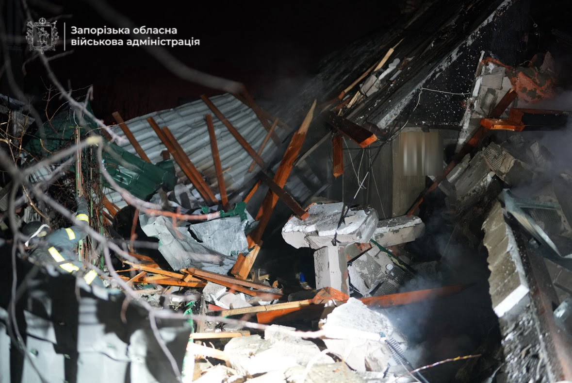 Наслідки удару дронів РФ по Запоріжжю 20 січня