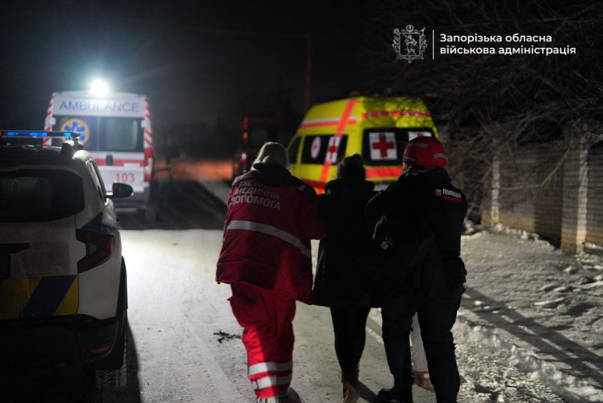 Наслідки удару дронів РФ по Запоріжжю 20 січня