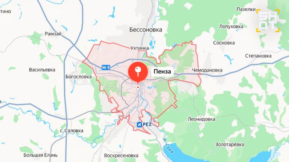 Пенза на карте Пенза на карте