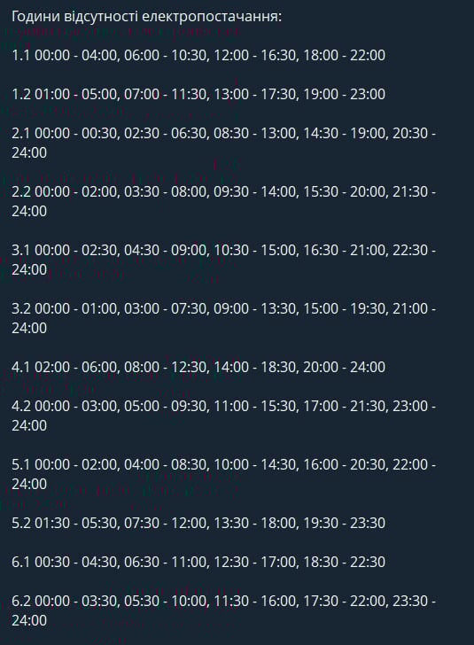 Когда и где в Черкасской области будут отключать свет - графики на 28 января