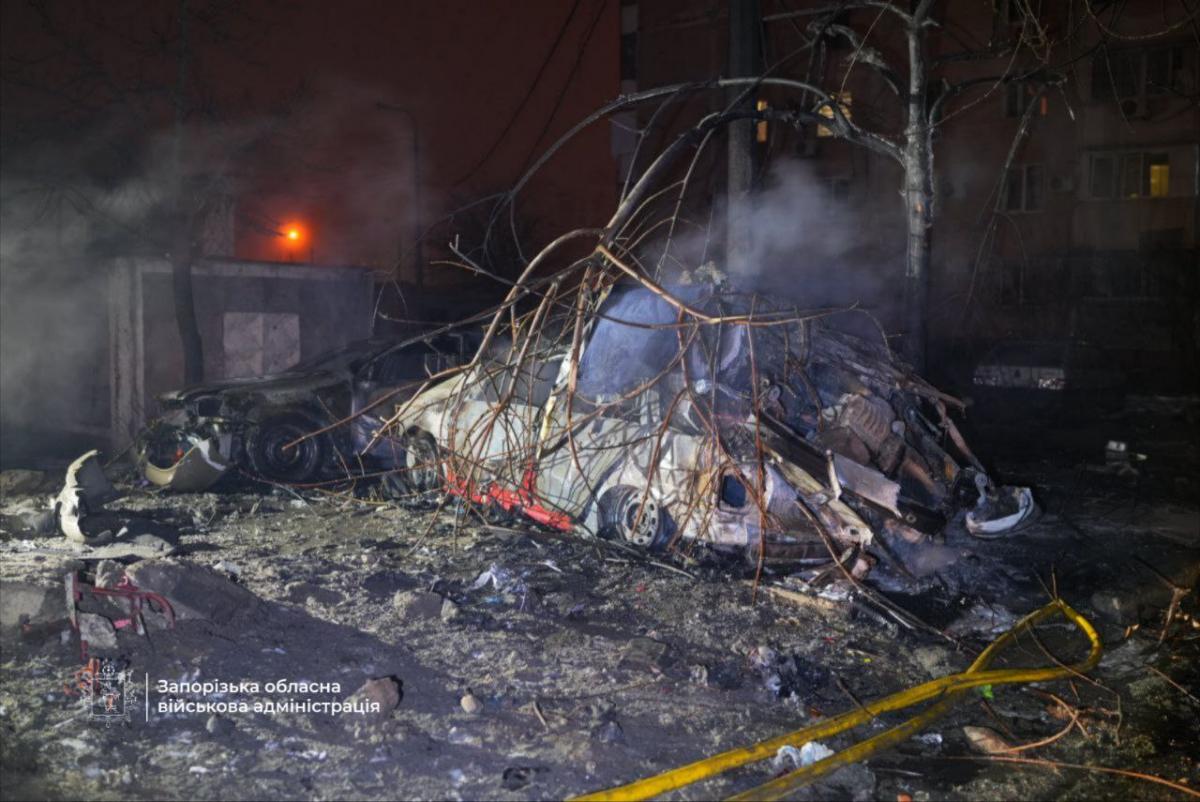 Последствия атаки на Запорожье 28 января Последствия атаки на Запорожье 28 января