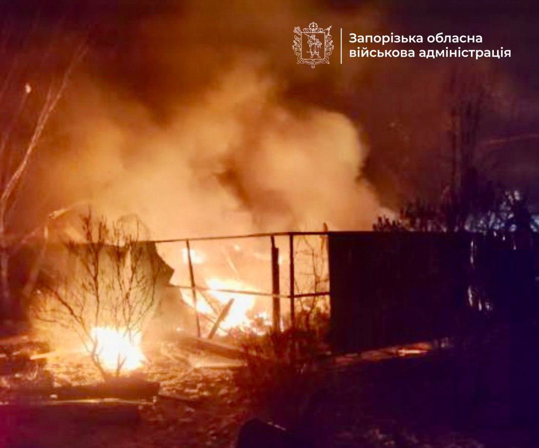 Удар дронов по Вольнянску