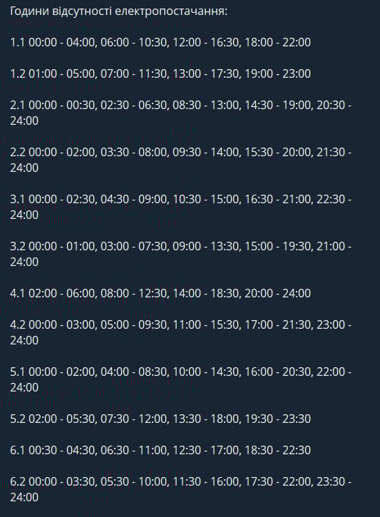 Графіки змінились - коли не буде світла в Черкаській області 30 січня