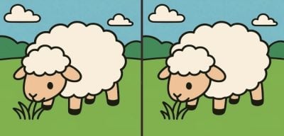 Тест на IQ: знайдіть 3 відмінності на зображенні вівці за 43 секунди