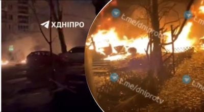 Усе у вогні, купа вибухів: Дніпро під масованим обстрілом РФ