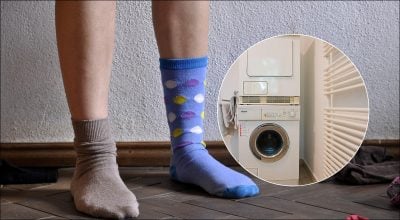 Шкарпетки, пральна машинка 
