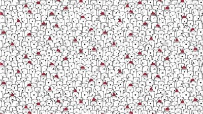 Сверхсложная головоломка для гениев: найдите собаку среди медведей за 7 секунд