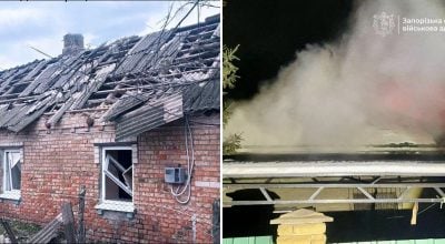 Пожежі, руйнування та поранені: Росія двічі за ніч завдала удару по Запоріжжю