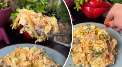 Наминатимуть за обидві щоки: рецепт салату з крабовими паличками по-новому