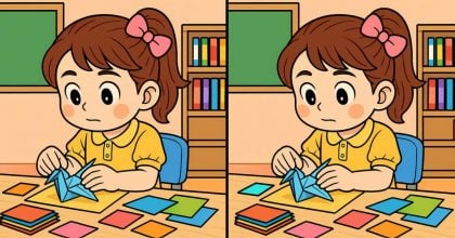 Тест на IQ: найдите 3 отличия на картинке девочки с игрушкой за 19 секунд
