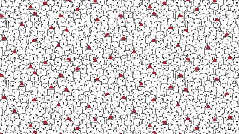 Сверхсложная головоломка для гениев: найдите собаку среди медведей за 7 секунд