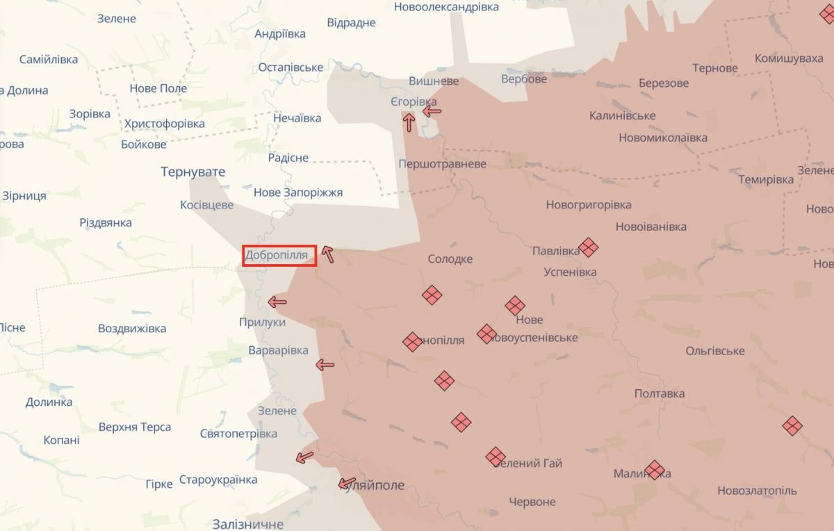 Добропілля на карті 